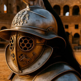 thracian gladiator helmet history design and replicas of the griffin helmet 275x275 - Different kind of gladiator and their weapons
