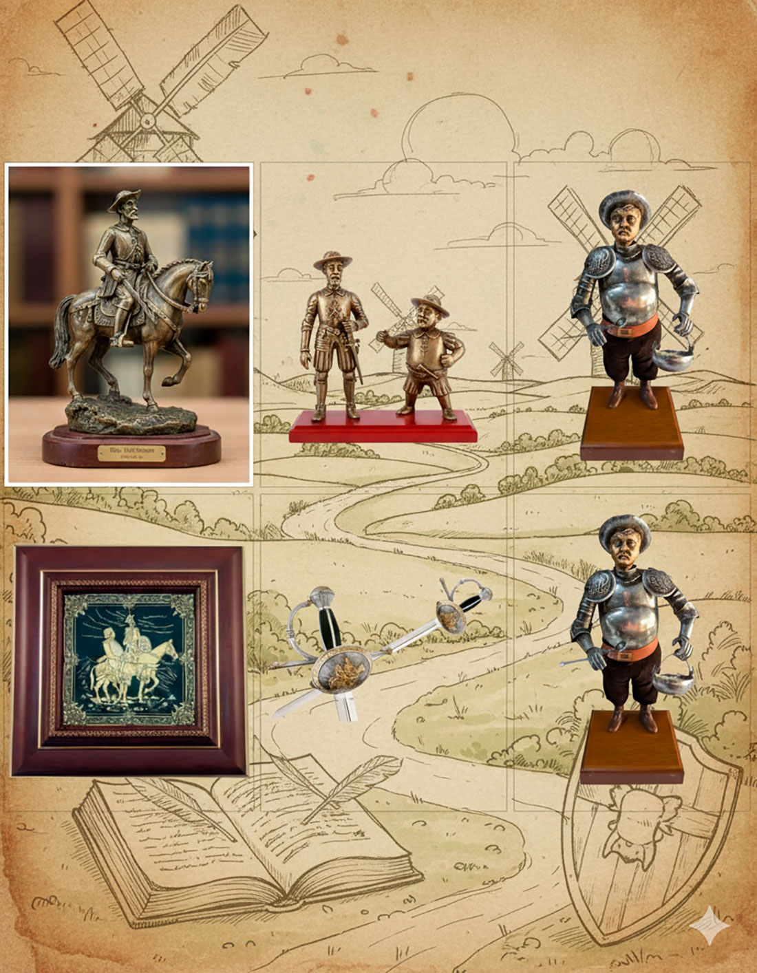 decorative figures of don quijote and sancho panza history design and how to integrate them into your space - Decorative figures of Don Quijote and Sancho Panza: history, design, and how to integrate them into your space