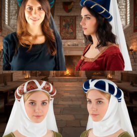 Exploring the Fascinating World of Medieval Costumes: History, Style and Legacy medieval headdresses history styles and how to choose a faithful replica 275x275 - Exploring the Fascinating World of Medieval Costumes: History, Style and Legacy