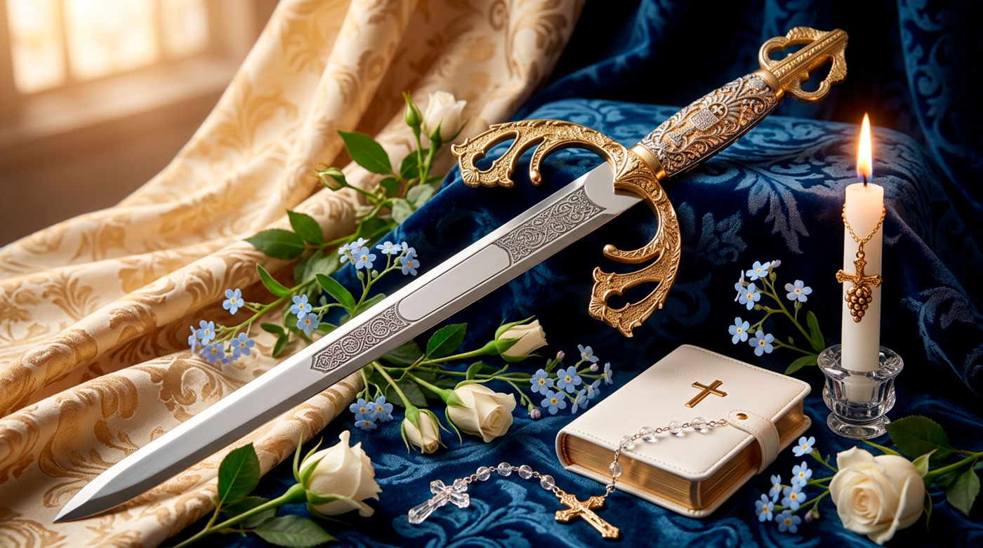 what does giving a sword for first communion mean today - What does giving a sword for First Communion mean today?