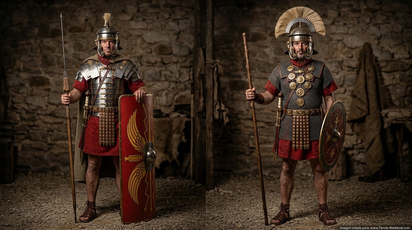Diferencias entre legionarios y centuriones romanos