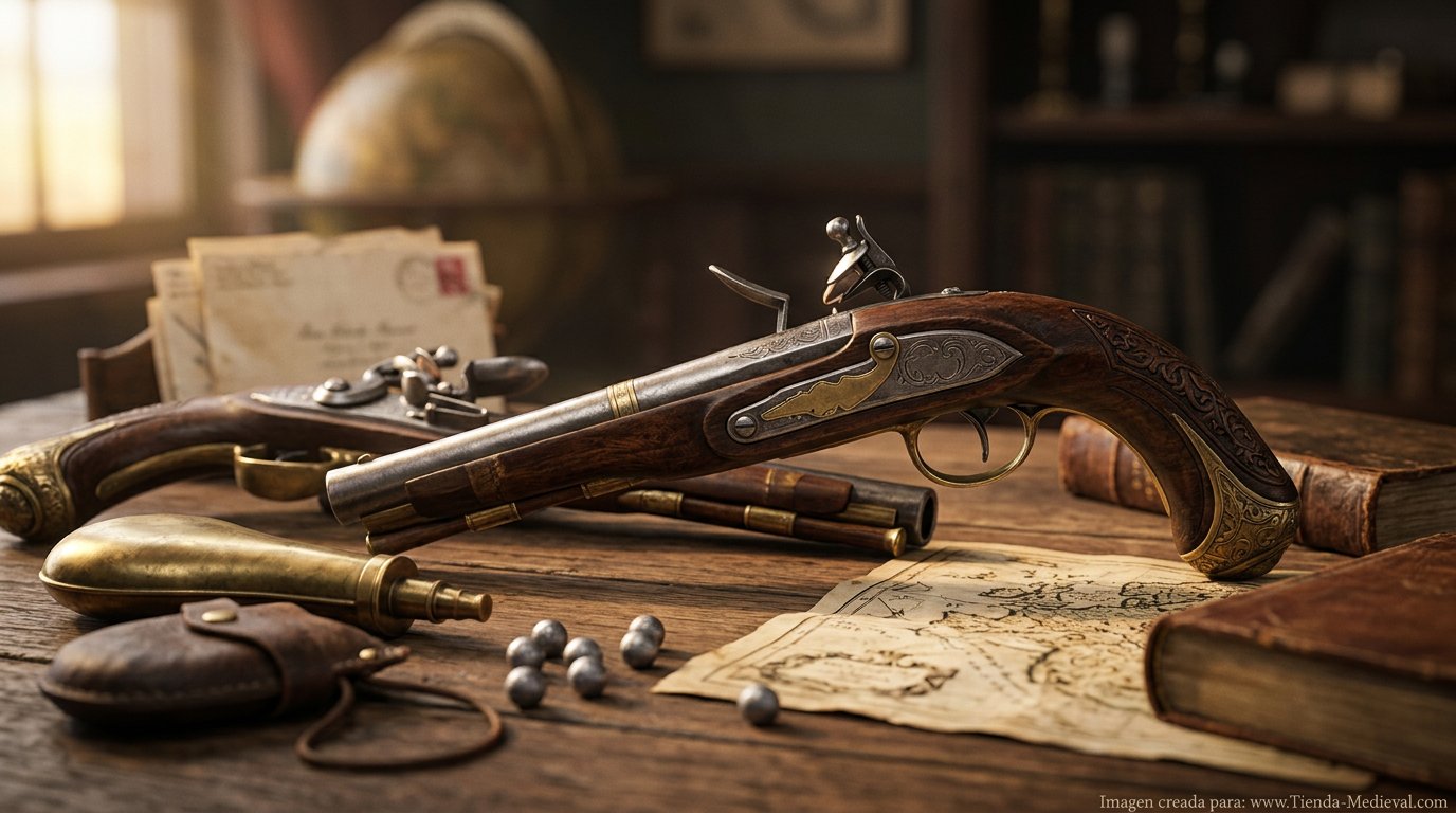 pistolas de pedernal historia y legado del siglo xviii imagen 1 1779031752810 - Flintlock Pistols: History and Legacy of the 18th Century